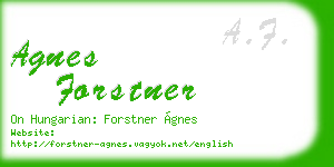 agnes forstner business card